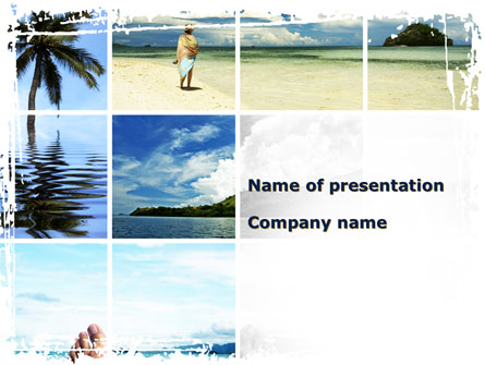 Tropical Island Collage Presentation Template, Master Slide