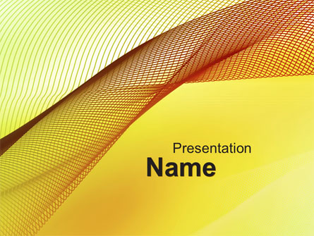 Abstract Yellow Net Presentation Template, Master Slide