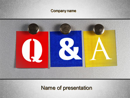 Questions and Answers Presentation Template, Master Slide