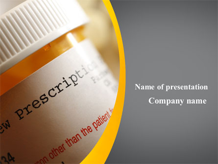 Prescription Pills Presentation Template, Master Slide