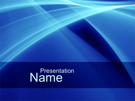 Intersecting Blue Surfaces Presentation Template, Master Slide