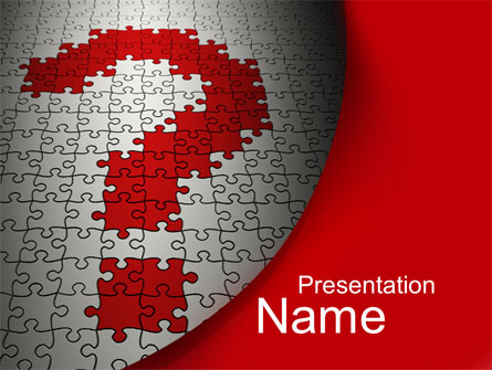 Question in Puzzle Presentation Template, Master Slide