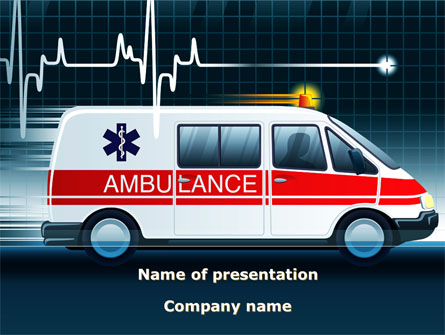 Racing Ambulance Presentation Template, Master Slide