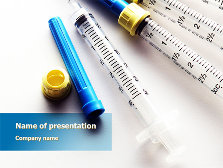 Syringes Presentation Template, Master Slide
