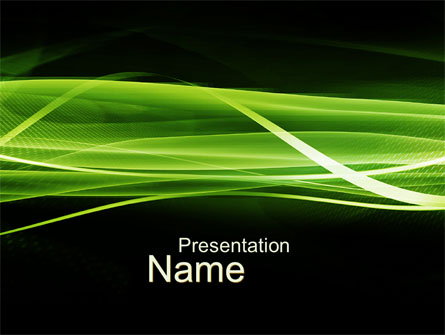 Green on Black Presentation Template, Master Slide