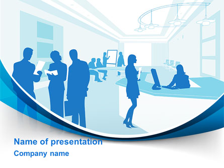 Office Silhouettes Presentation Template, Master Slide