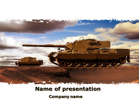 Tank Attack Presentation Template, Master Slide
