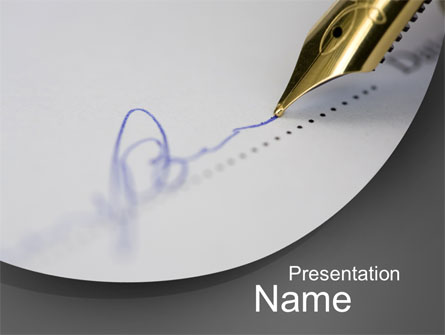 Document Signing Presentation Template, Master Slide