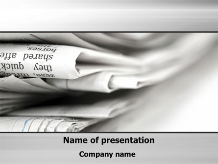Newspapers Presentation Template, Master Slide