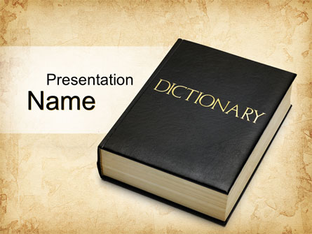 Dictionary Book Presentation Template, Master Slide