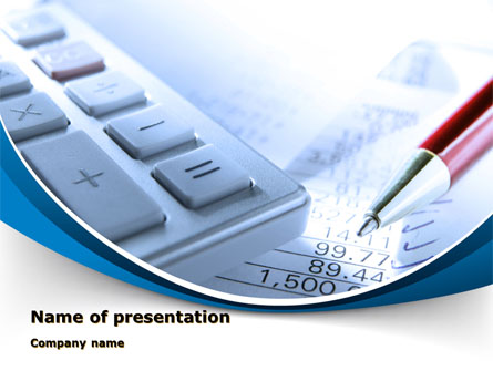Financial Calculations Presentation Template, Master Slide