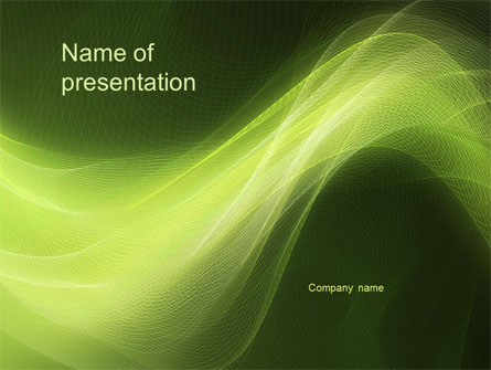 Green Wave Presentation Template, Master Slide