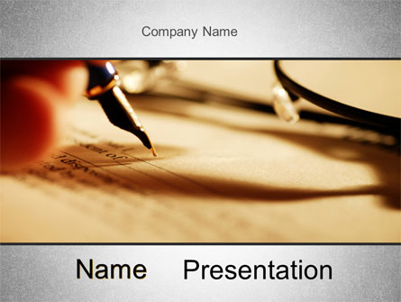 Agreement Signing Presentation Template, Master Slide
