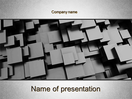 Abstract 3Dcubes Presentation Template, Master Slide