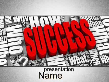 How to Succeed Presentation Template, Master Slide