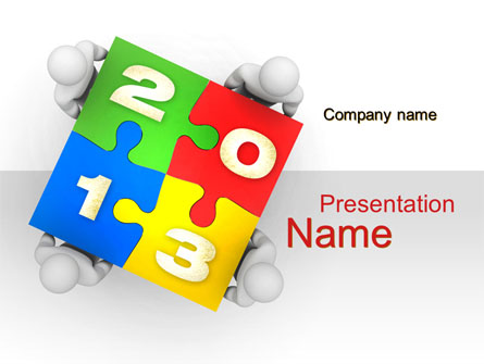 2013 ny Puzzle Presentation Template, Master Slide