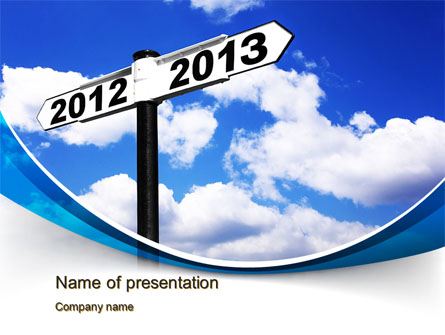 New Year Border Presentation Template, Master Slide