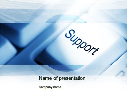 Support Button Presentation Template, Master Slide