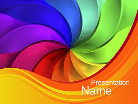 Rainbow Swirl Presentation Template, Master Slide