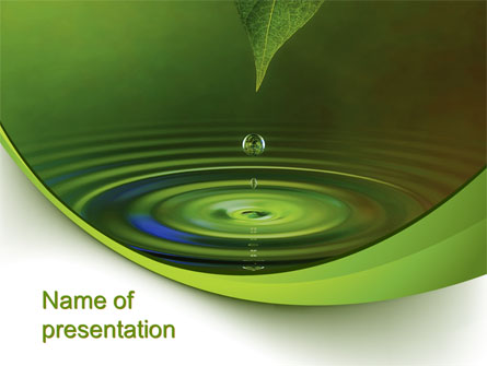 Green Water Presentation Template, Master Slide