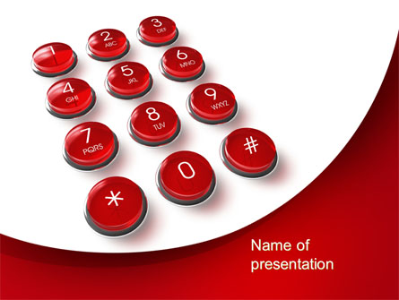 Phone Buttons Presentation Template, Master Slide
