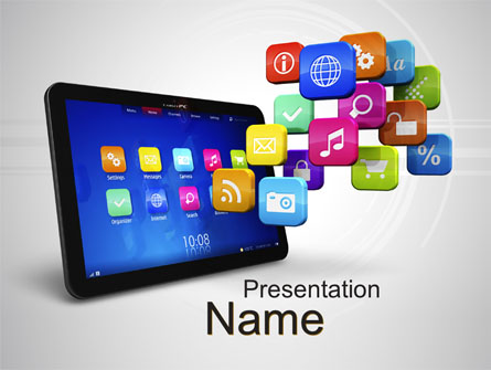 Mobile Applications Presentation Template, Master Slide