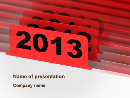 2013 Year's Plan Presentation Template, Master Slide