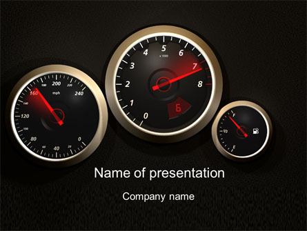 Car Dashboard Presentation Template, Master Slide