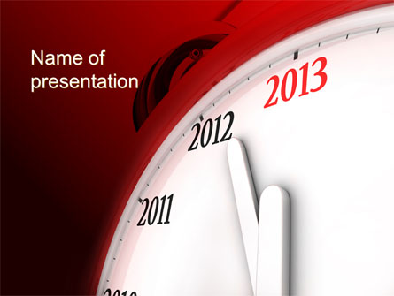 2013 New Year Clock Presentation Template, Master Slide