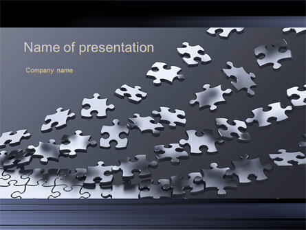 Lines of Puzzle Pieces Presentation Template, Master Slide