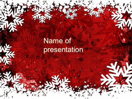 Snowflakes Frame Presentation Template, Master Slide