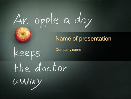 Health Advice Presentation Template, Master Slide