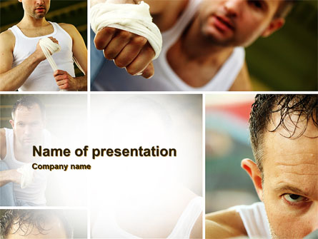 Fist Fighter Presentation Template, Master Slide