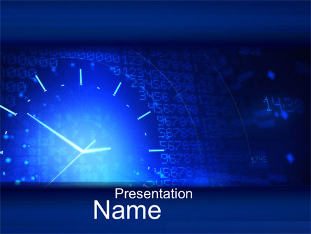 Time Concept in Digital Presentation Template, Master Slide