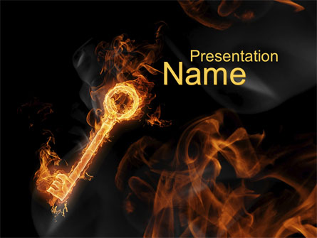 Fire Key Presentation Template, Master Slide