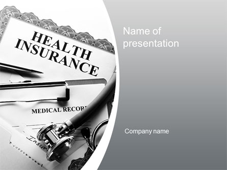 Health Care Insurance Presentation Template, Master Slide