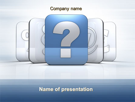Question Icon Presentation Template, Master Slide