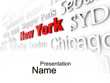 Destination New York Presentation Template, Master Slide