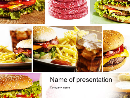 Fast Food Set Presentation Template, Master Slide