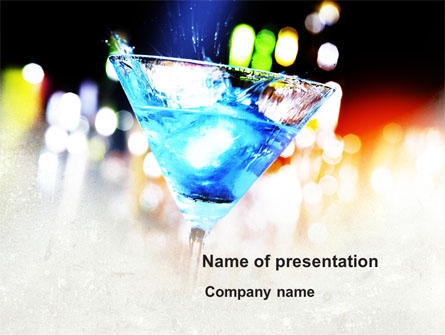 Blue Lagoon Cocktail Presentation Template, Master Slide