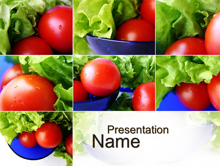 Lettuce and Tomato Presentation Template, Master Slide