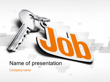 Job Key Presentation Template, Master Slide