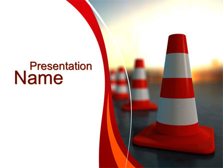 Traffic Pylons Presentation Template, Master Slide