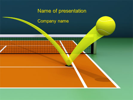 Tennis Ball Trajectory Presentation Template, Master Slide