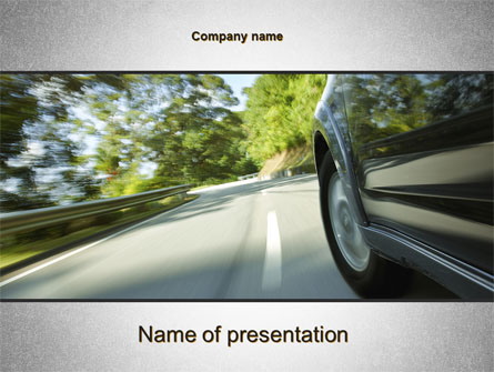 Driving on Winding Road Presentation Template, Master Slide