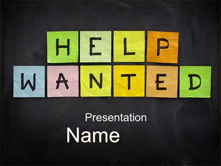 Help Wanted on Blackboard Presentation Template, Master Slide