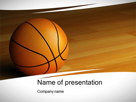 Basketball on Floor Presentation Template, Master Slide