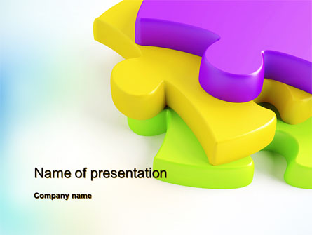 Colored Puzzle Pieces Presentation Template, Master Slide