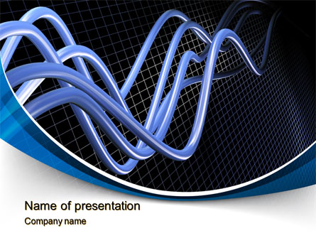 3D Sine Graph Presentation Template, Master Slide