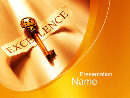 Key to Excellence Presentation Template, Master Slide